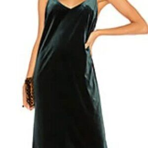 Elegant Dark Green Velvet Dress